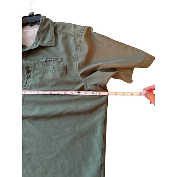 Mens EDDIE BAUER Duck Green Tech Woven Moisture Wicking UPF 40 Shirt XXL 2X | F1 - Picture 5 of 7